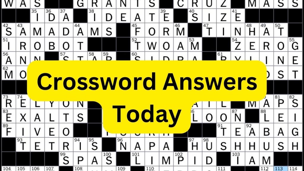 Crossword Answers Today